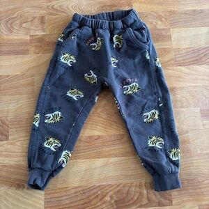 Kids Gray Printed Joggers